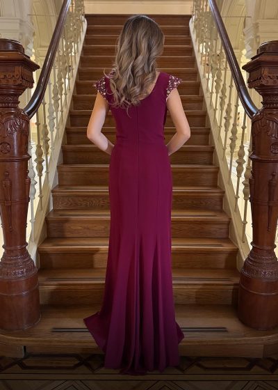 Serena Dress Fuchsia Achter