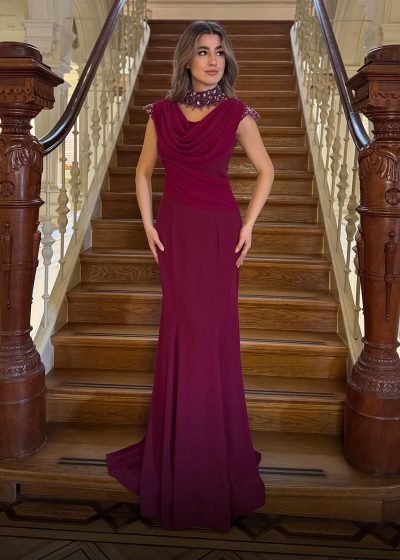 Serena Dress Fuchsia Voor