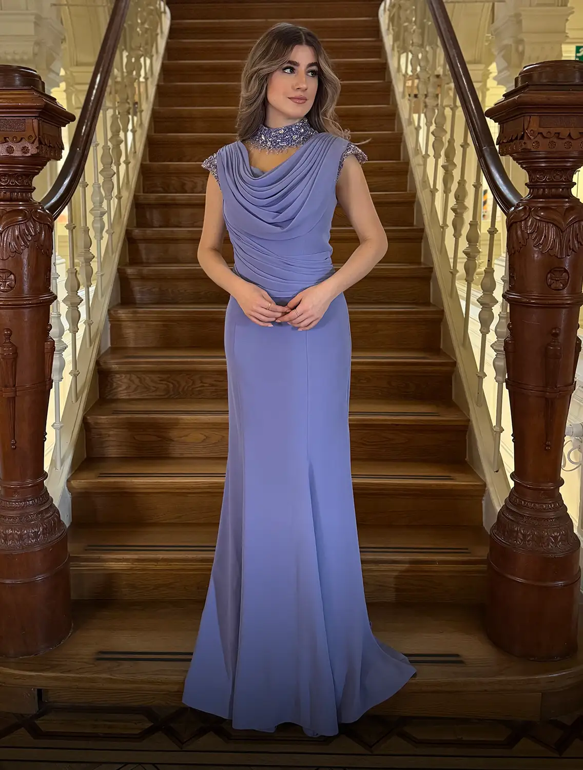 Serena Dress Lila Voor