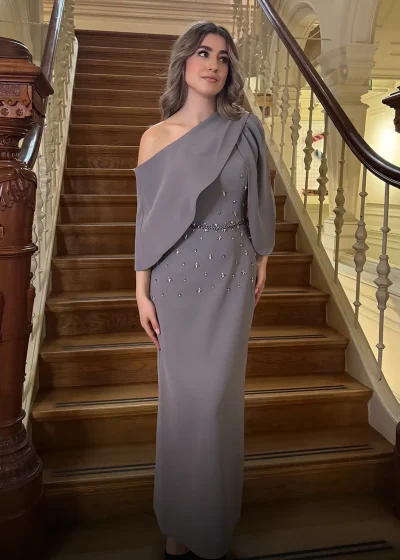 Damla Dress Grijs Voor