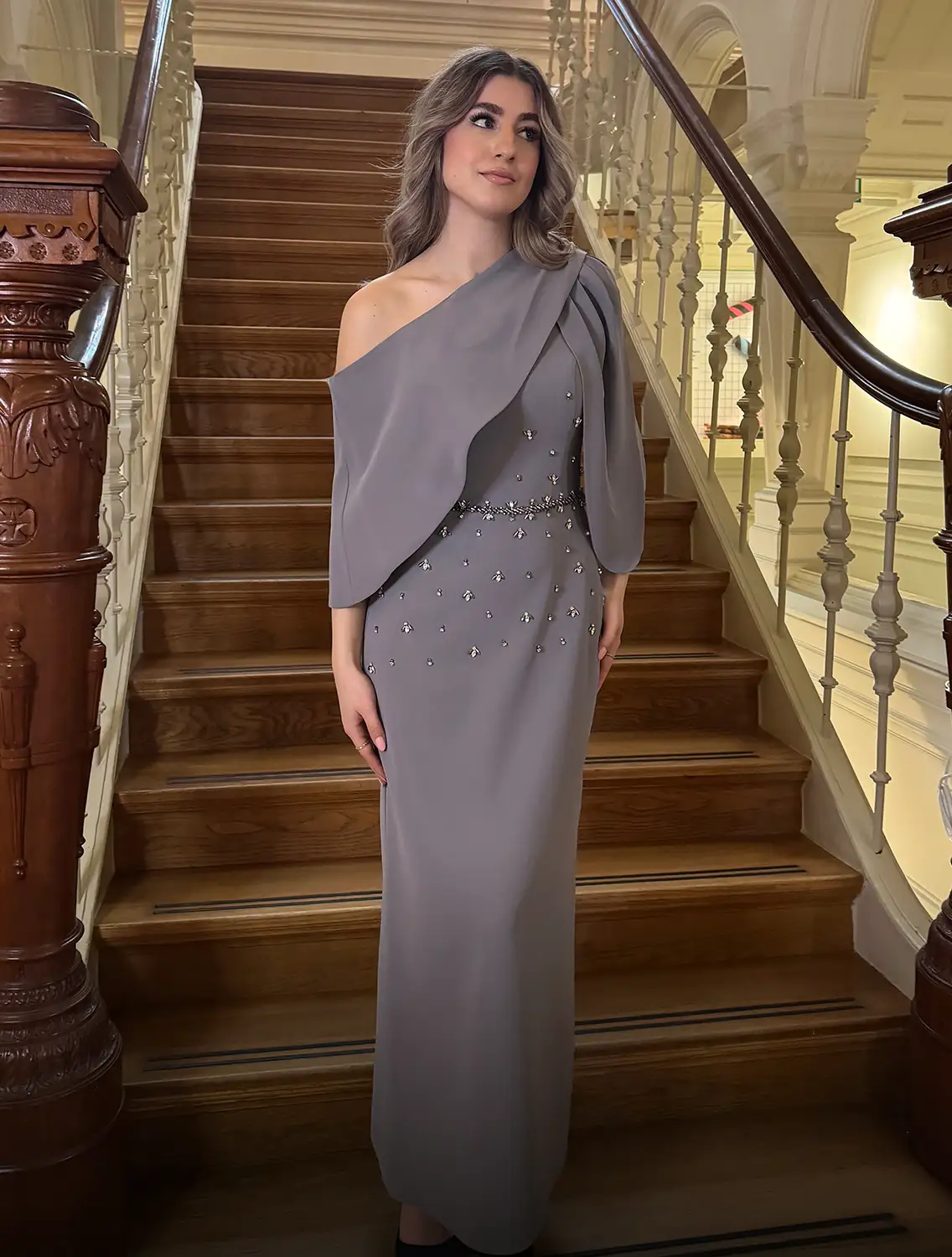 Damla Dress Grijs Voor