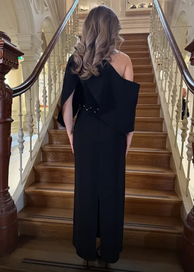 Damla Dress Zwart Achter