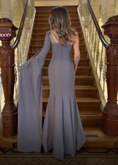 Elvira Dress Grijs Achter