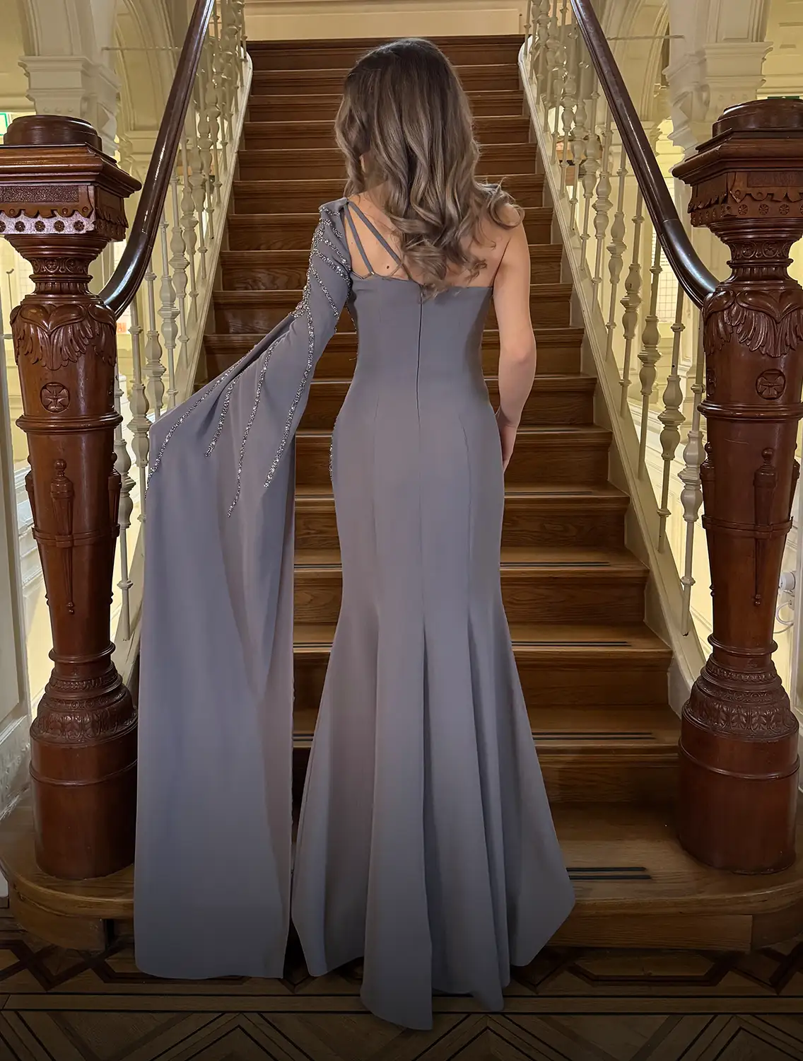 Elvira Dress Grijs Achter