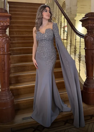 Elvira Dress Grijs Voor