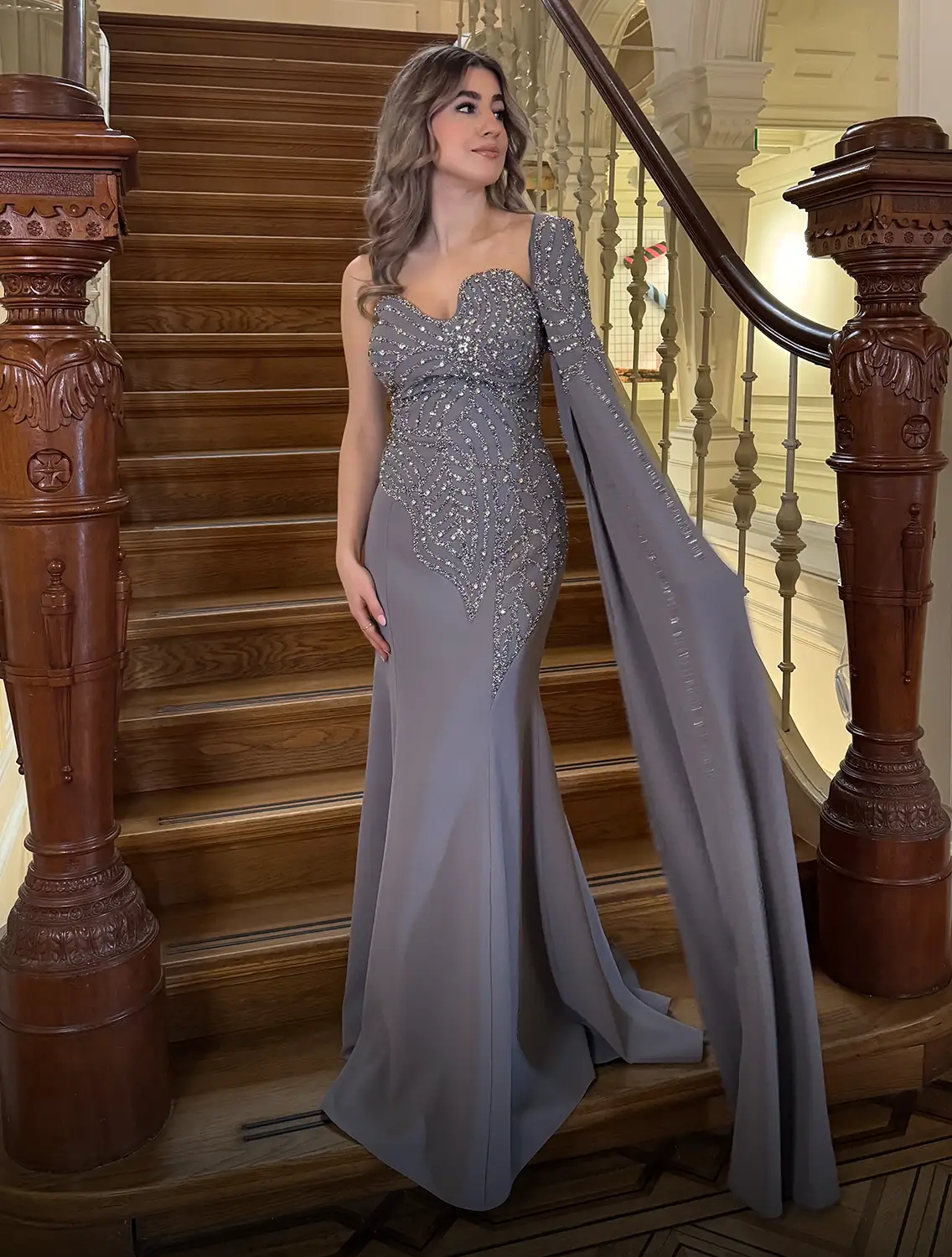 Elvira Dress Grijs Voor