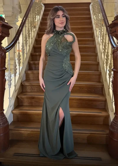 Olive Dress Groen Voor