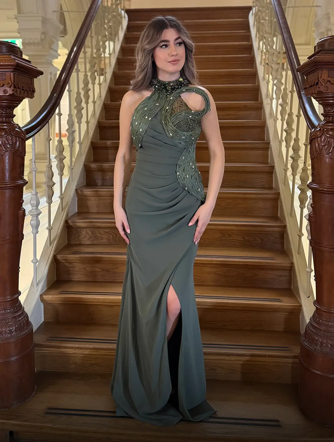 Olive Dress Groen Voor