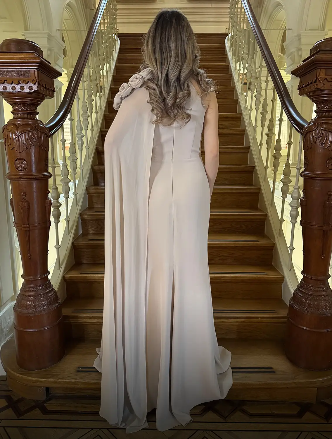 Rosalina Dress Beige Achter