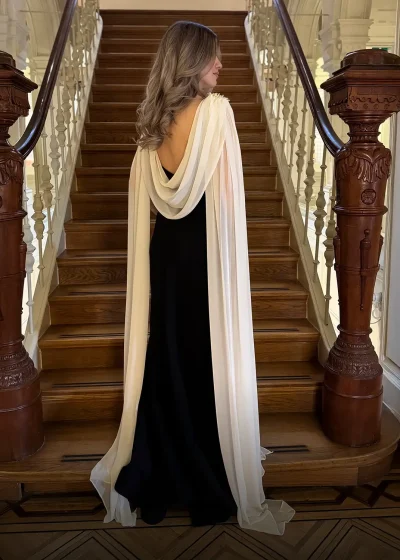 Sophia Dress Zwart Achter