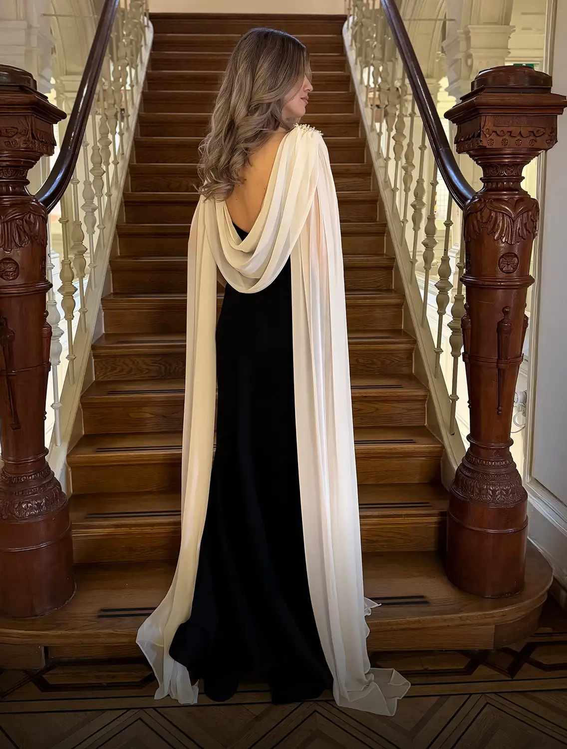 Sophia Dress Zwart Achter