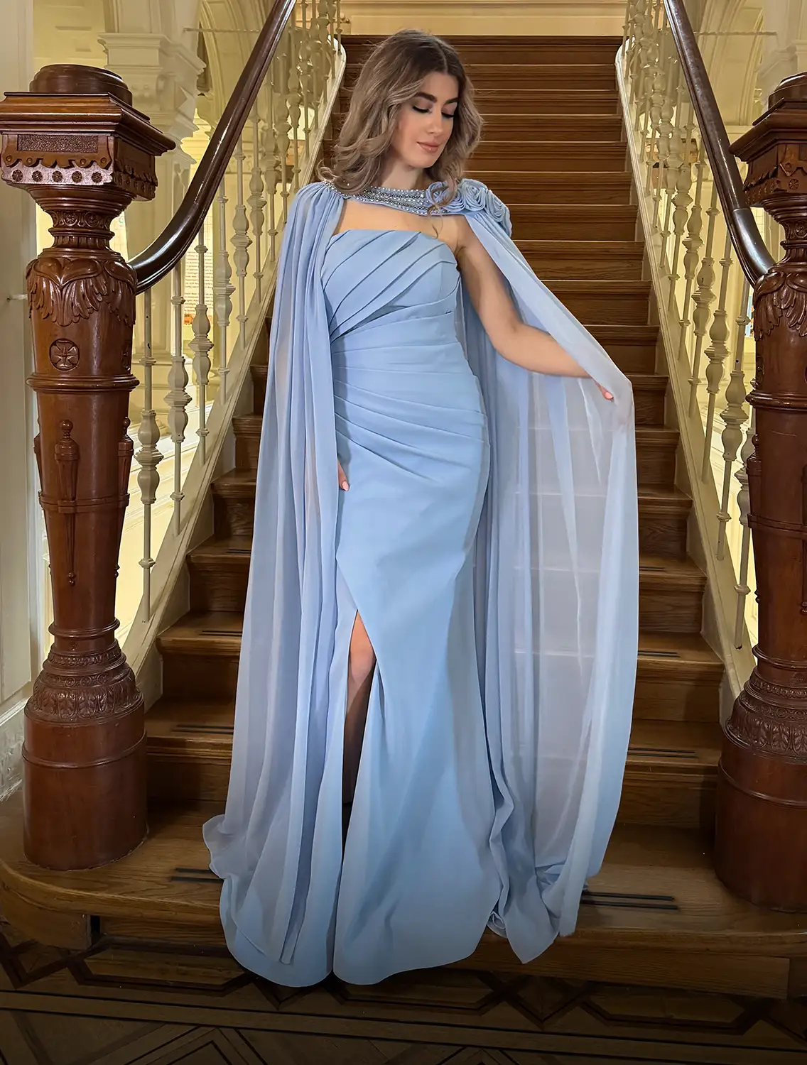 Violetta Dress Lichtblauw Voor