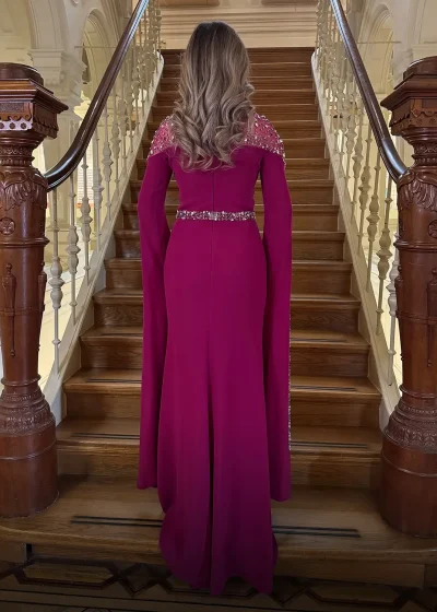 Zarah Dress Fuchsia Achter