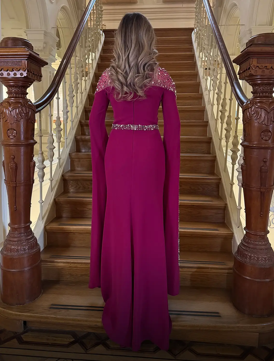 Zarah Dress Fuchsia Achter